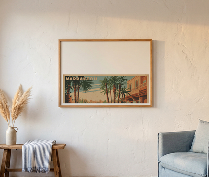 affiche marrakech palette terracotta