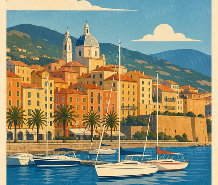 affiche ajaccio vieux port
