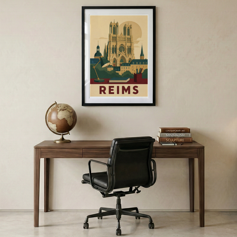 affiche reims décoration bureau