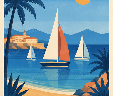 affiche ajaccio voiliers