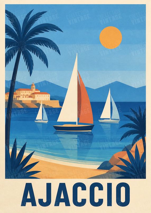 affiche ajaccio voiliers
