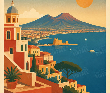 affiche naples poster géométrique