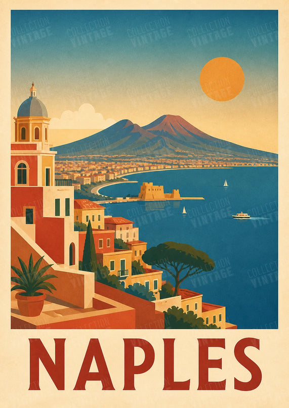 affiche naples poster géométrique