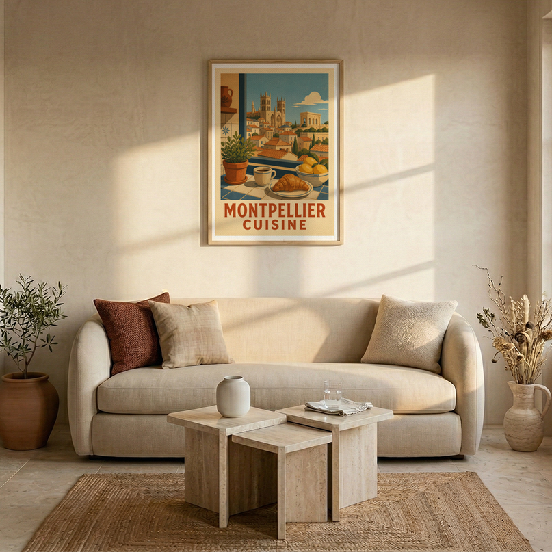 affiche montpellier deco murale cuisine