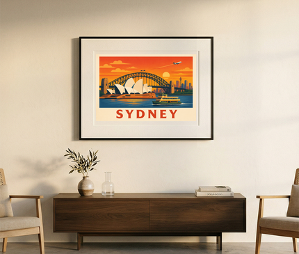 affiche ville de sydney minimaliste