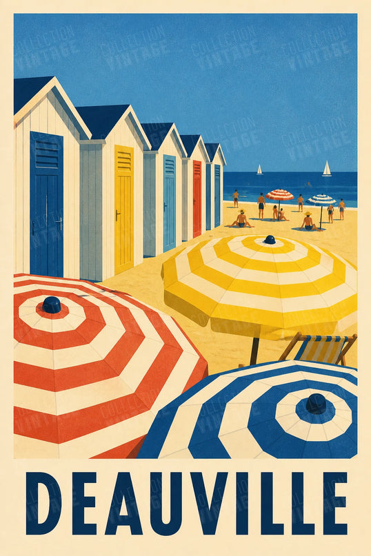 affiche deauville style peinture vintage