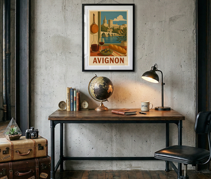 affiche avignon affiche murale cuisine vintage