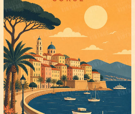 affiche ajaccio ambiance méditerranéenne