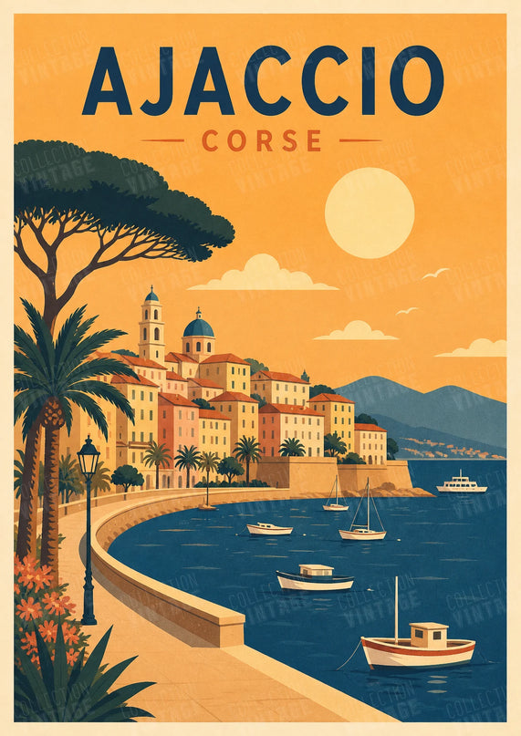affiche ajaccio ambiance méditerranéenne