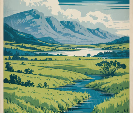 affiche nouvelle-zélande prairies
