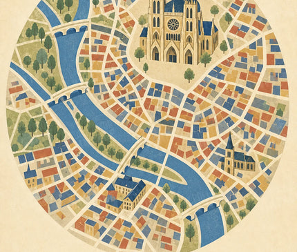 affiche carte amiens