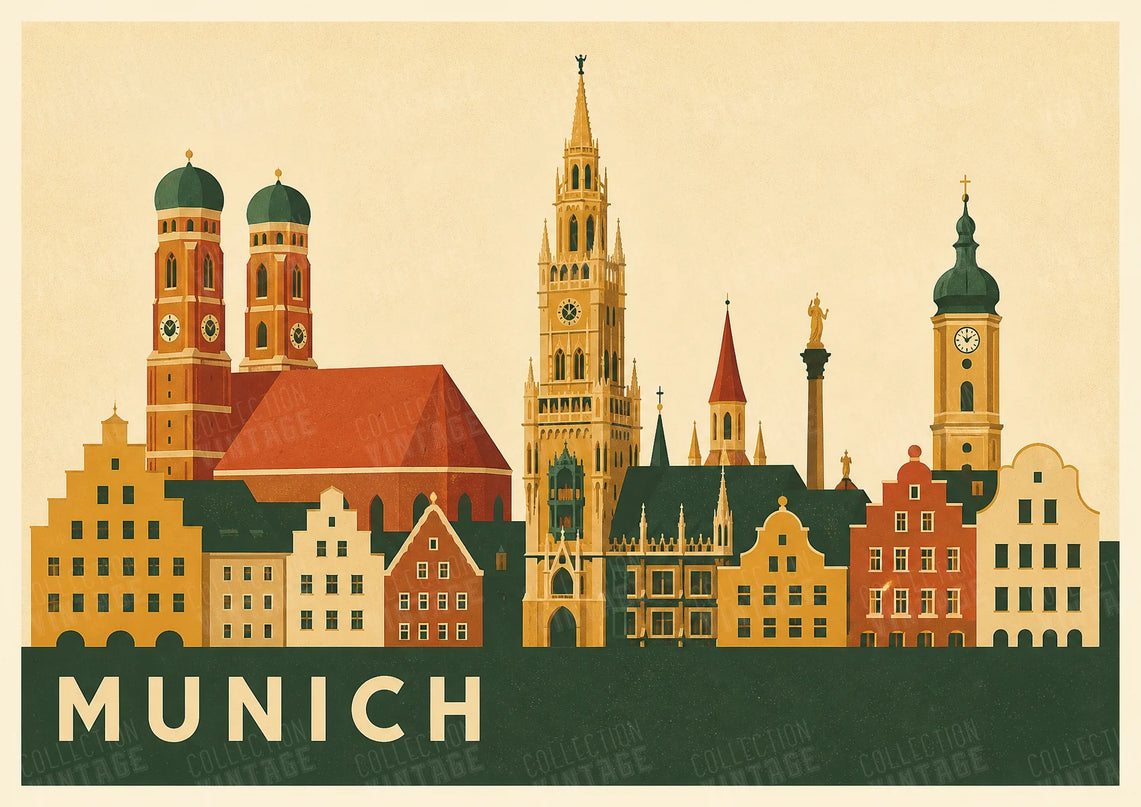 affiche munich style affiche minimaliste typographique