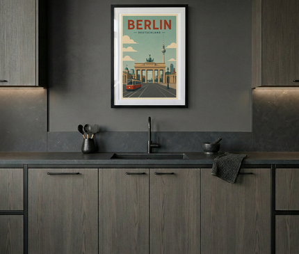 affiche berlin style esquisse crayon