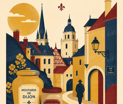 affiche dijon art mural abstrait figuratif
