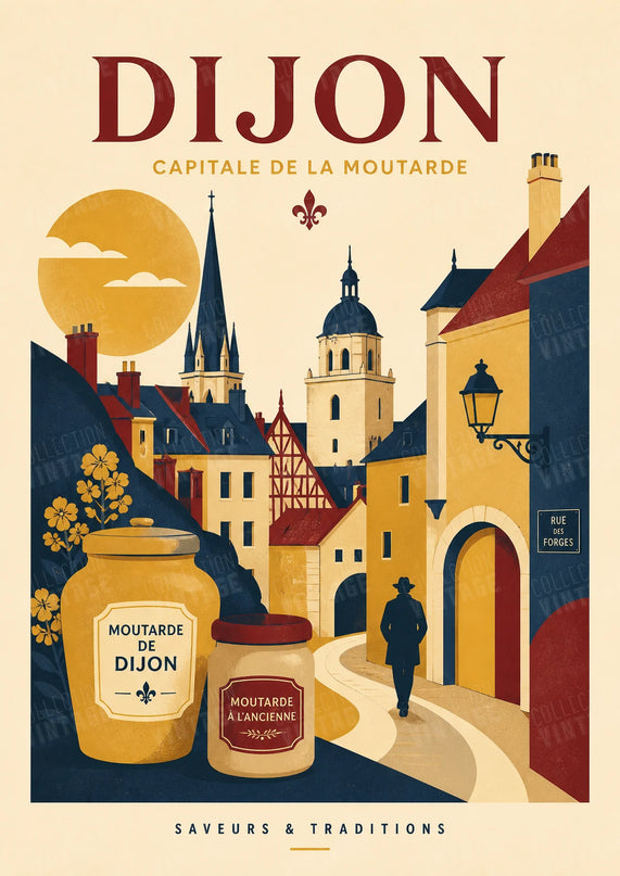 affiche dijon art mural abstrait figuratif