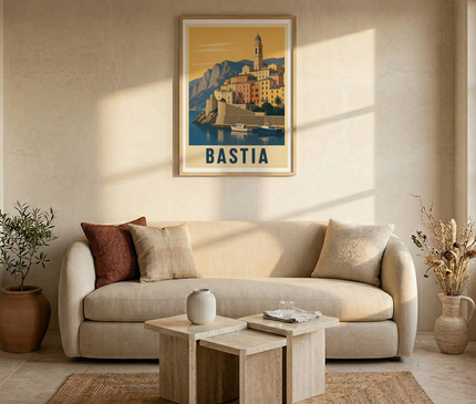 affiche bastia style art deco