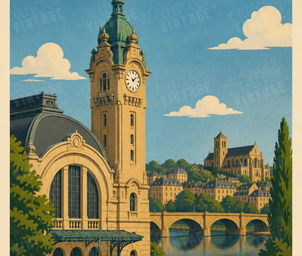 affiche vintage limoges deco couloir