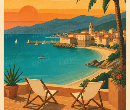 affiche ajaccio rétro déco murale