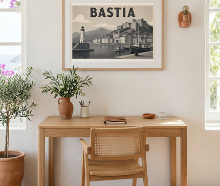 affiche bastia affiche monochrome