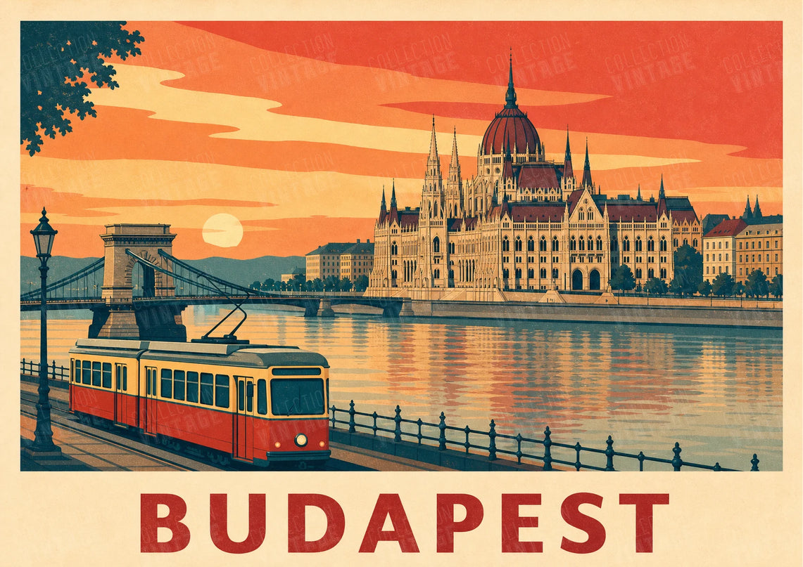 affiches budapest style urban sketch