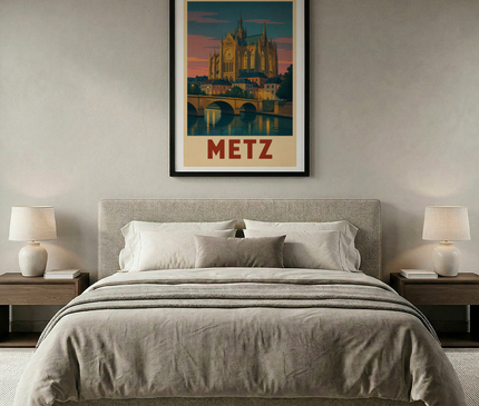 affiche cathédrale de metz illustration