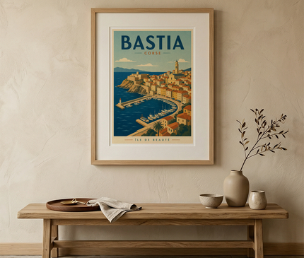 affiche bastia vue aerienne