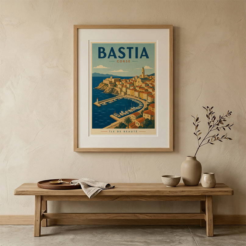 affiche bastia vue aerienne