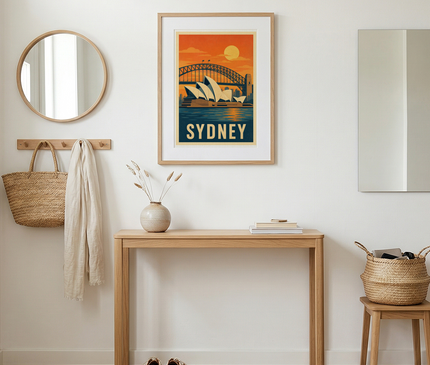 affiche sydney travel poster vintage