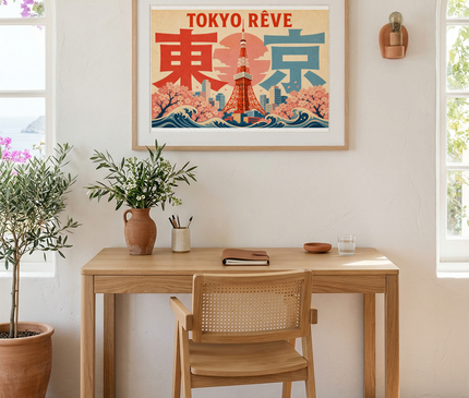 affiches tokyo caractères japonais