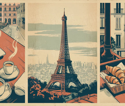affiche paris salon vintage
