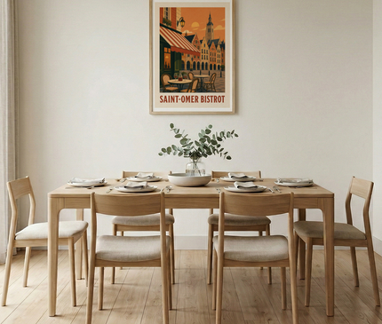 affiche saint-omer ambiance bistrot vintage