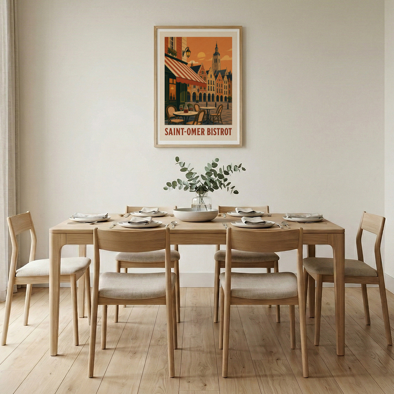 affiche saint-omer ambiance bistrot vintage