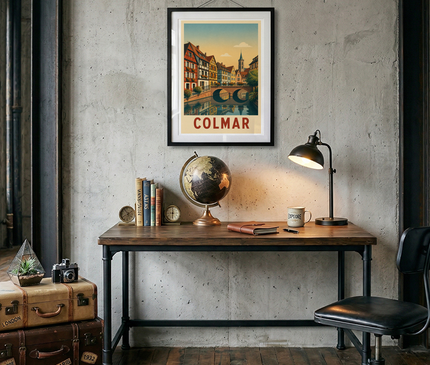 affiche colmar affiche illustration manuelle
