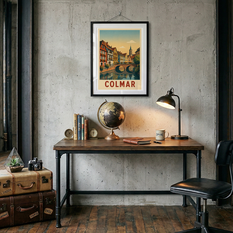 affiche colmar affiche illustration manuelle