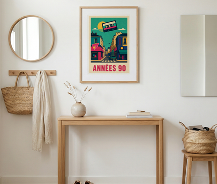 affiches année rétro style années 90