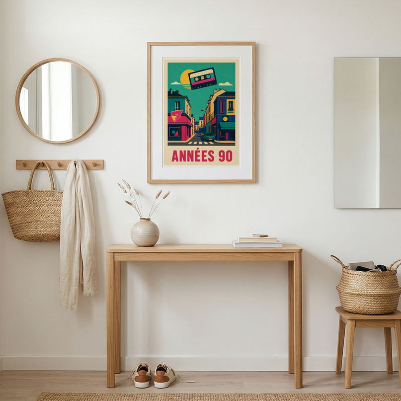 affiches année rétro style années 90