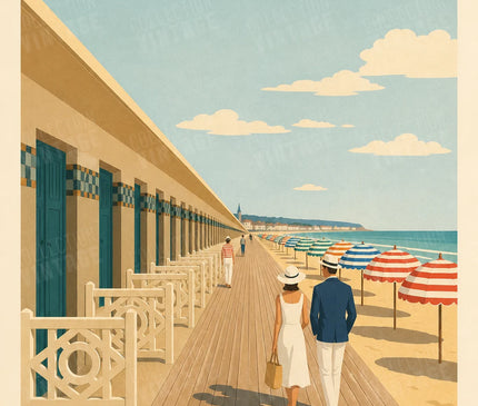 affiche deauville style graphique minimal