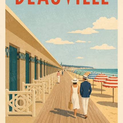 affiche deauville style graphique minimal
