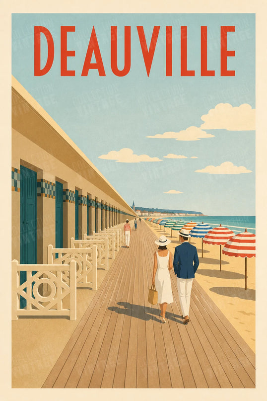 affiche deauville style graphique minimal