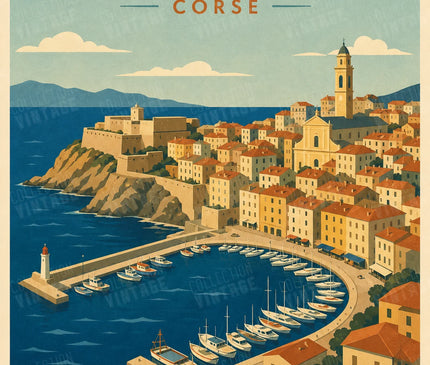 affiche bastia vue aerienne