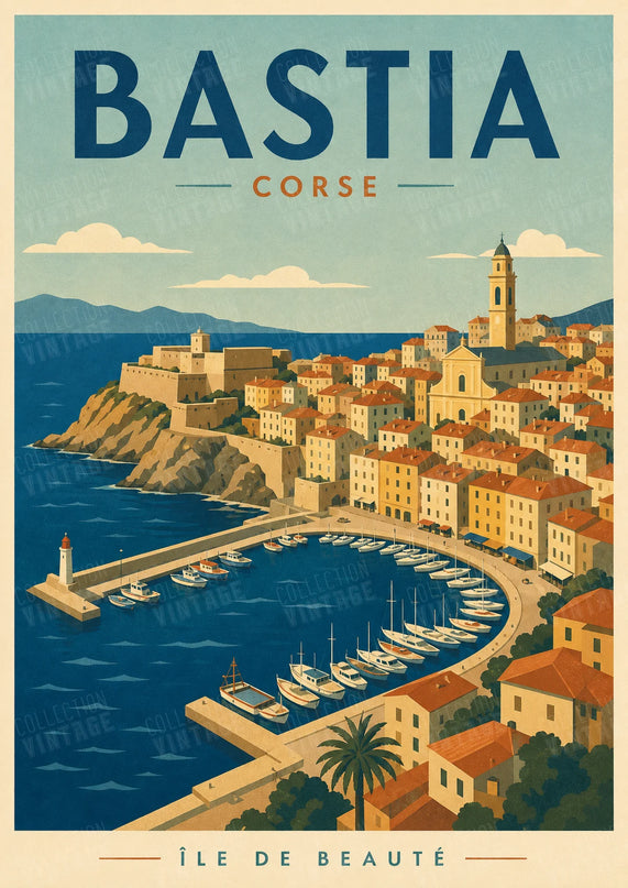 affiche bastia vue aerienne