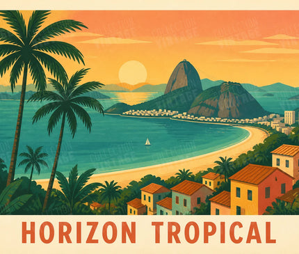 affiche brésil horizon tropical