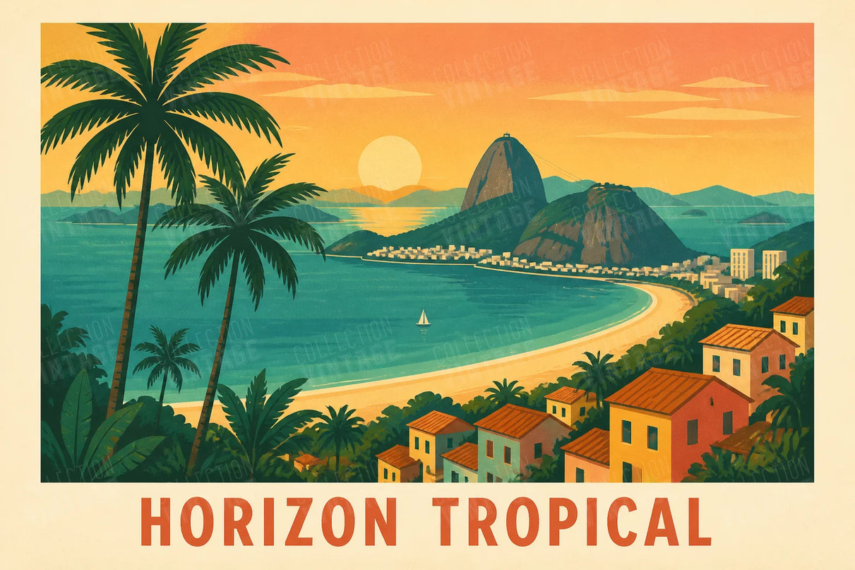 affiche brésil horizon tropical