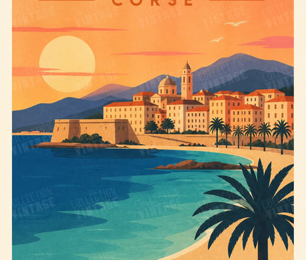 affiche ajaccio déco murale minimaliste