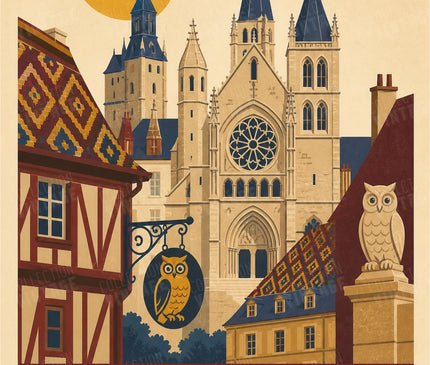 affiche dijon poster graphique couleur