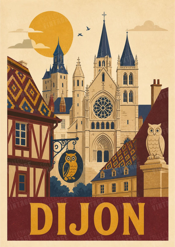 affiche dijon poster graphique couleur