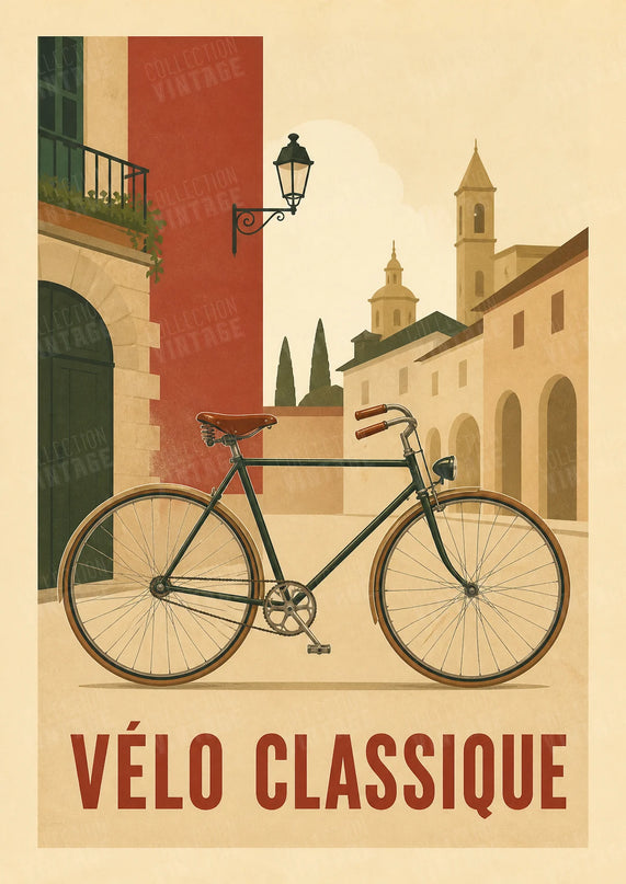 affiche vélo ancien style rétro