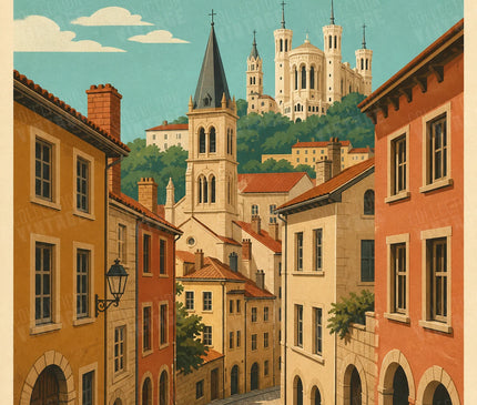 affiche vieux lyon vintage