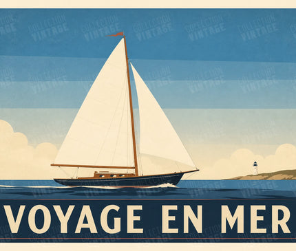 affiche voilier grand format mural