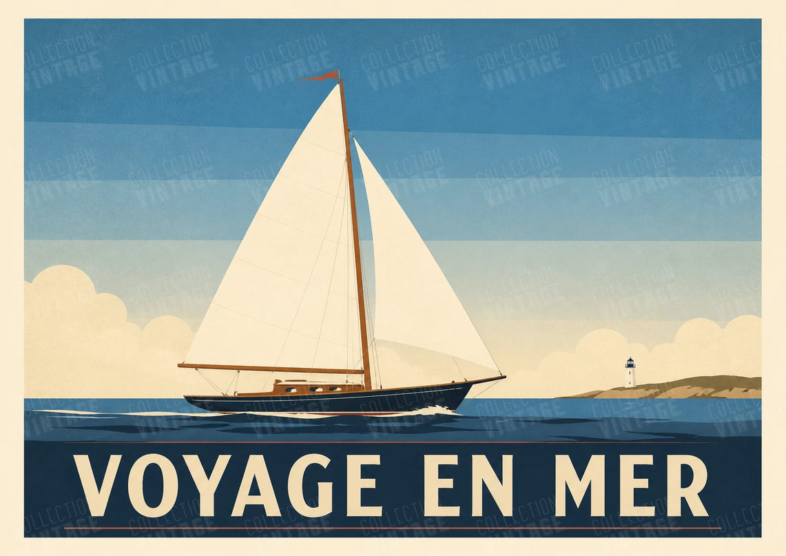 affiche voilier grand format mural